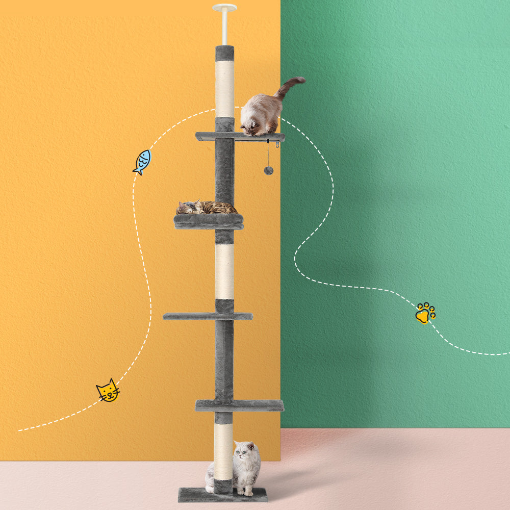 Soaring Heights Cat Scratching Tower (290cm grey)