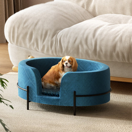 Velvet Pet Calming Couch (Blue)