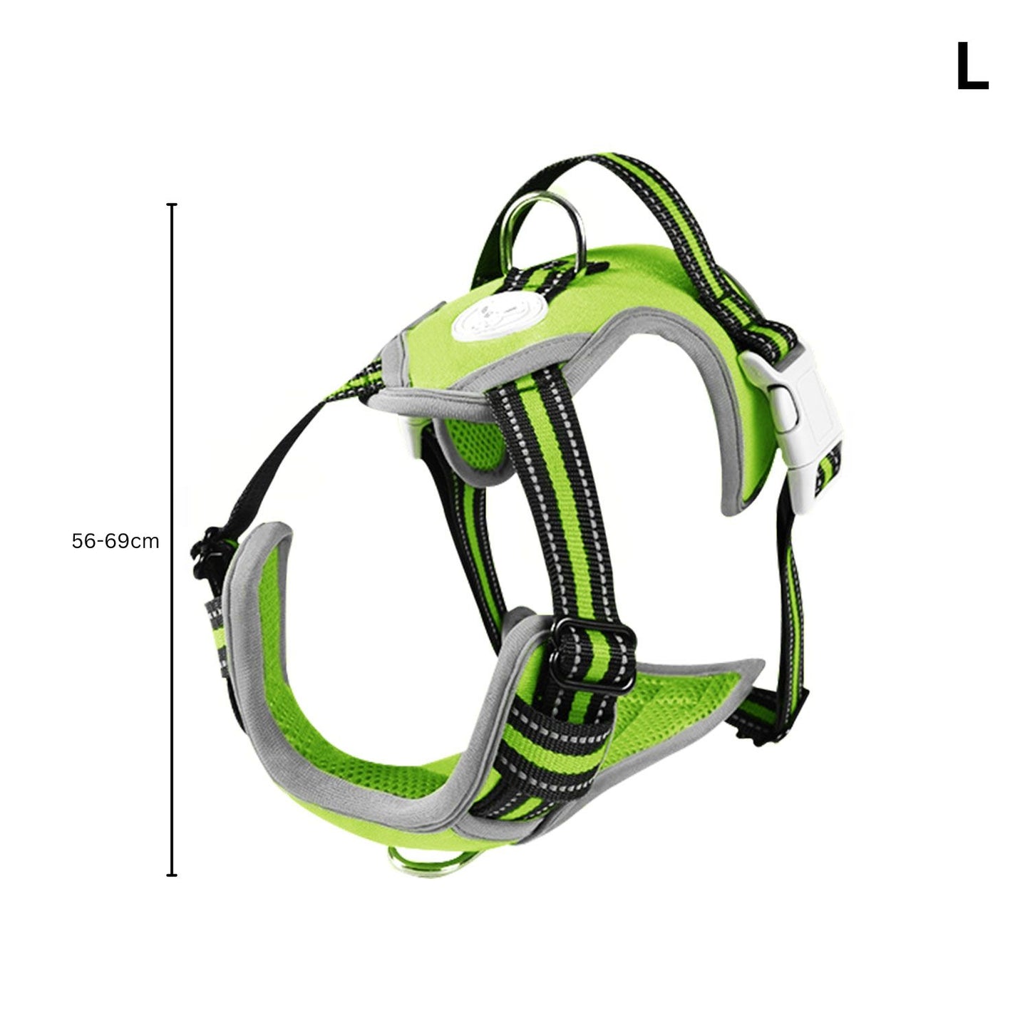 Green Large Dog Harness | Durable Adventure Dog| I Love Dogs & Fitness