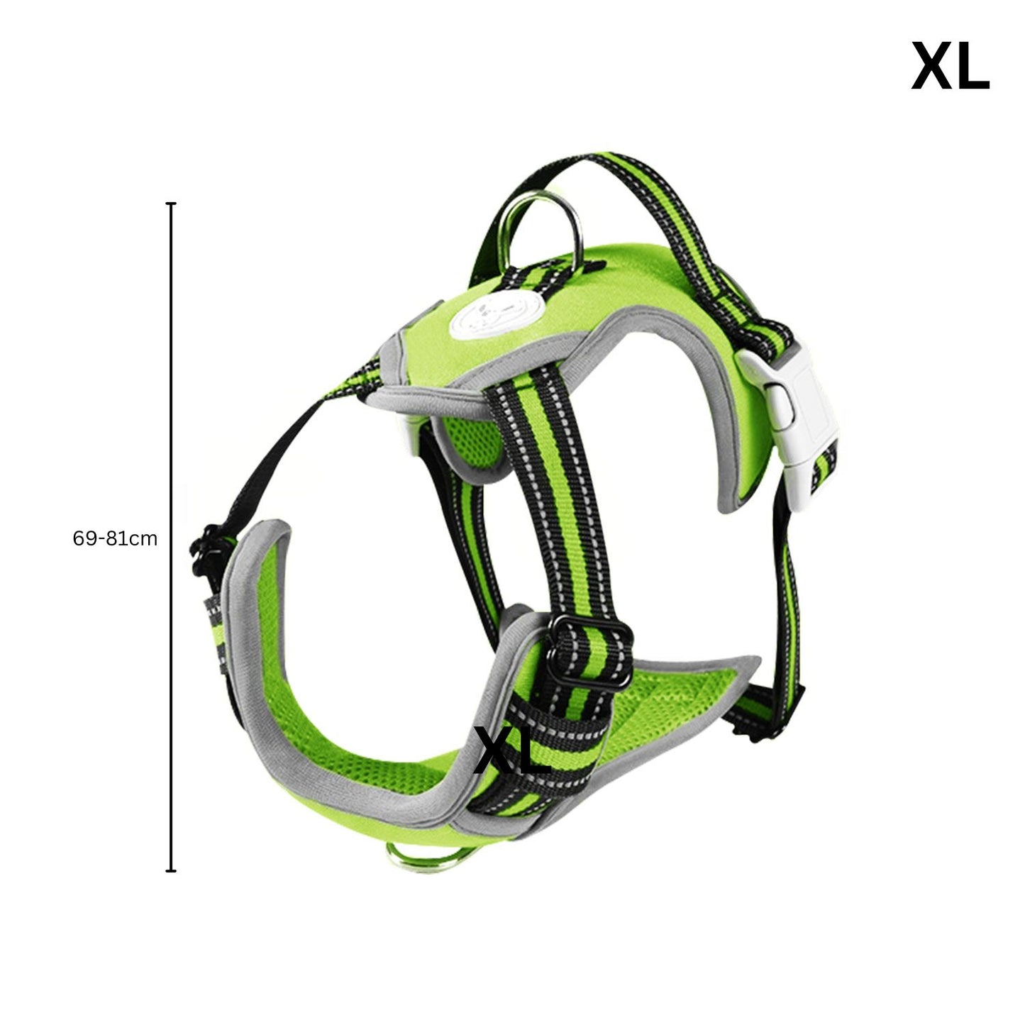 XL Green Dog Harness | XL Pet Harness Green | I Love Dogs & Fitness