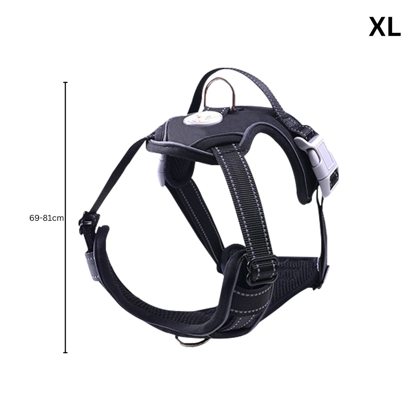 Durable XL Dog Harness | Black Dog Harness XL | I Love Dogs & Fitness