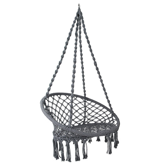 Macrame Grey Hammock Chair