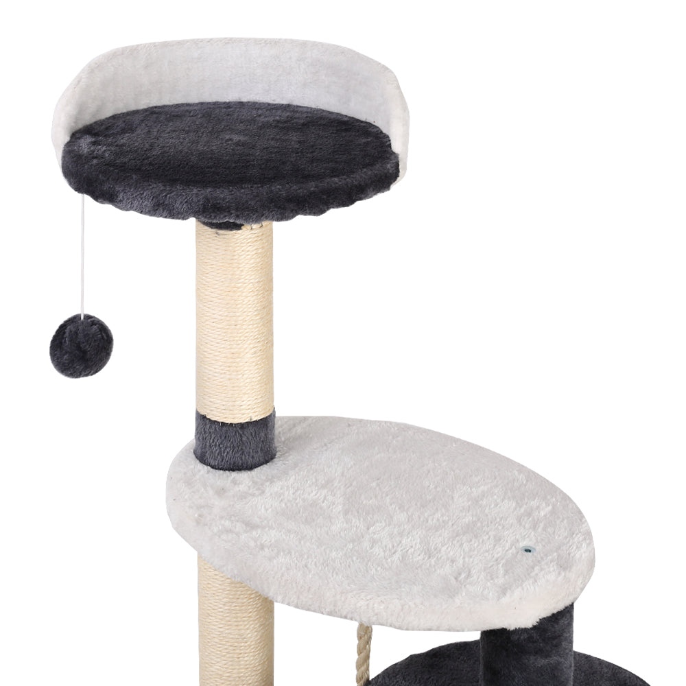 CAT TREE PLAYHOUSE (112cm Grey & White)