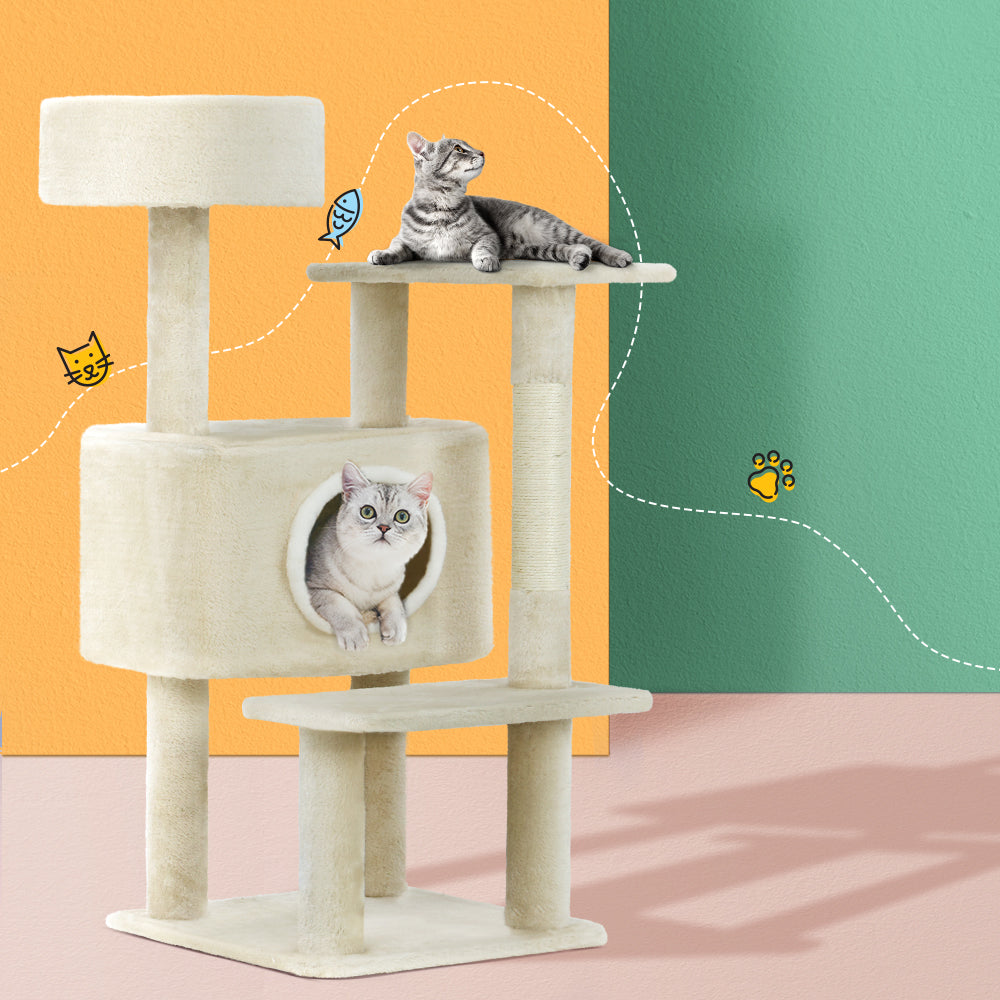 Cubby Cat Tree (90cm Beige)