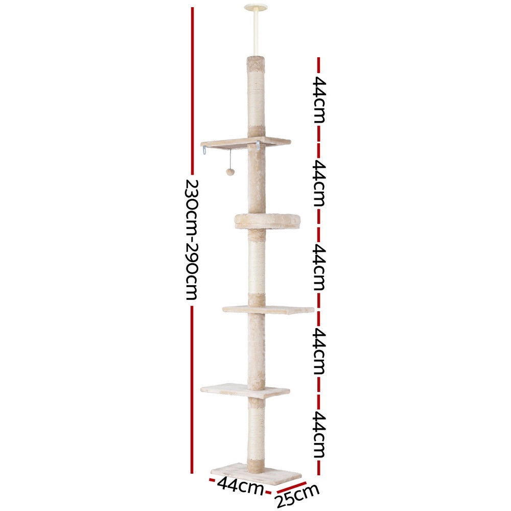 Soaring Heights Cat Scratching Tower (290cm beige)