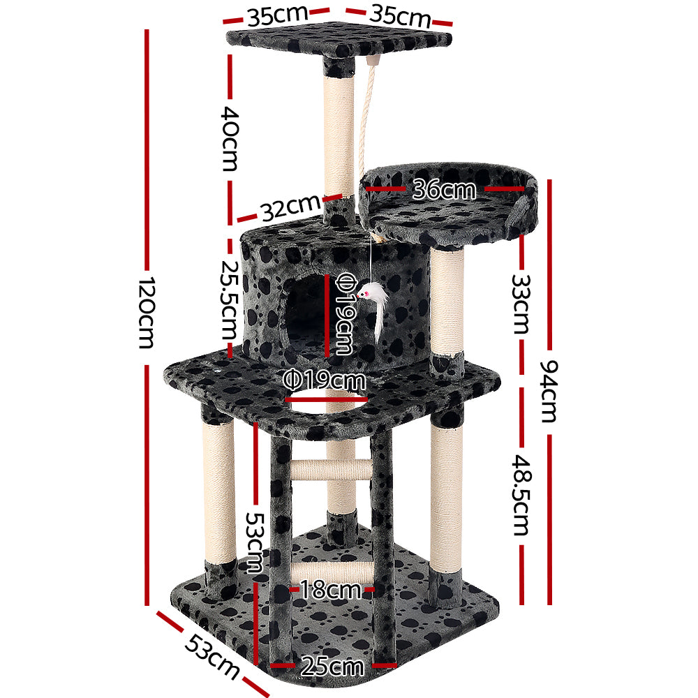 Paw Print Cat Tree (120cm)