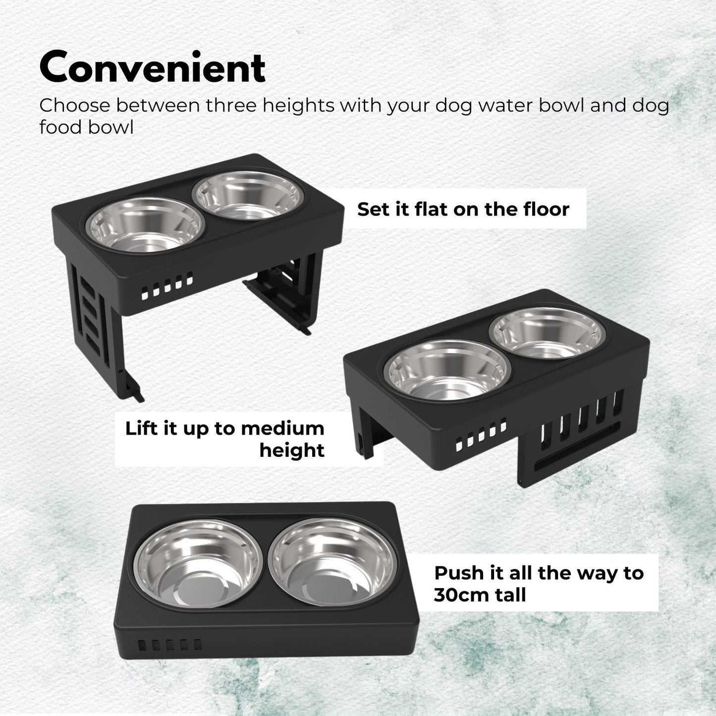 ELEVATED DOUBLE BOWL STAND