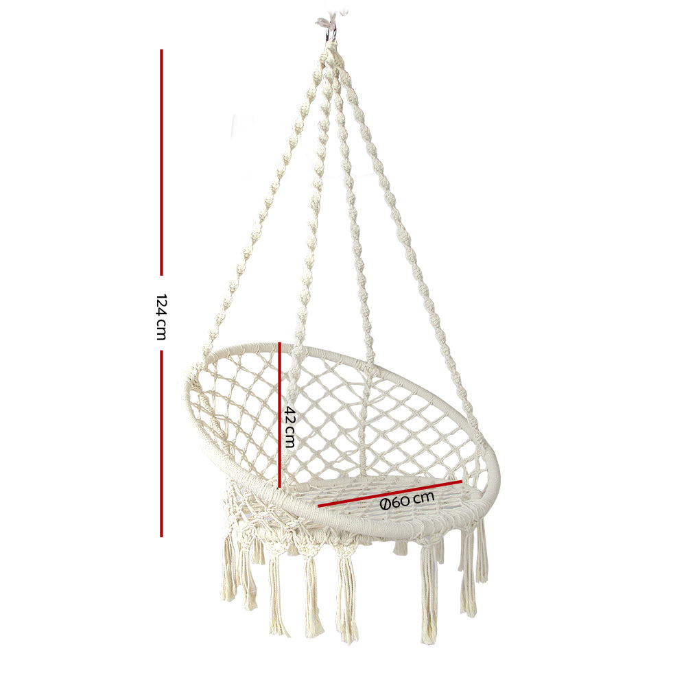 MACRAME SWING CHAIR (Cream)