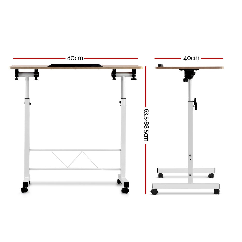 Portable Standing Desk (Light Wood)