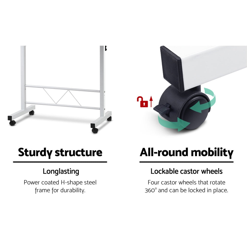 Portable Standing Desk (Light Wood)