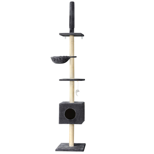 Tall Cat Tower with Cubby (260cm)