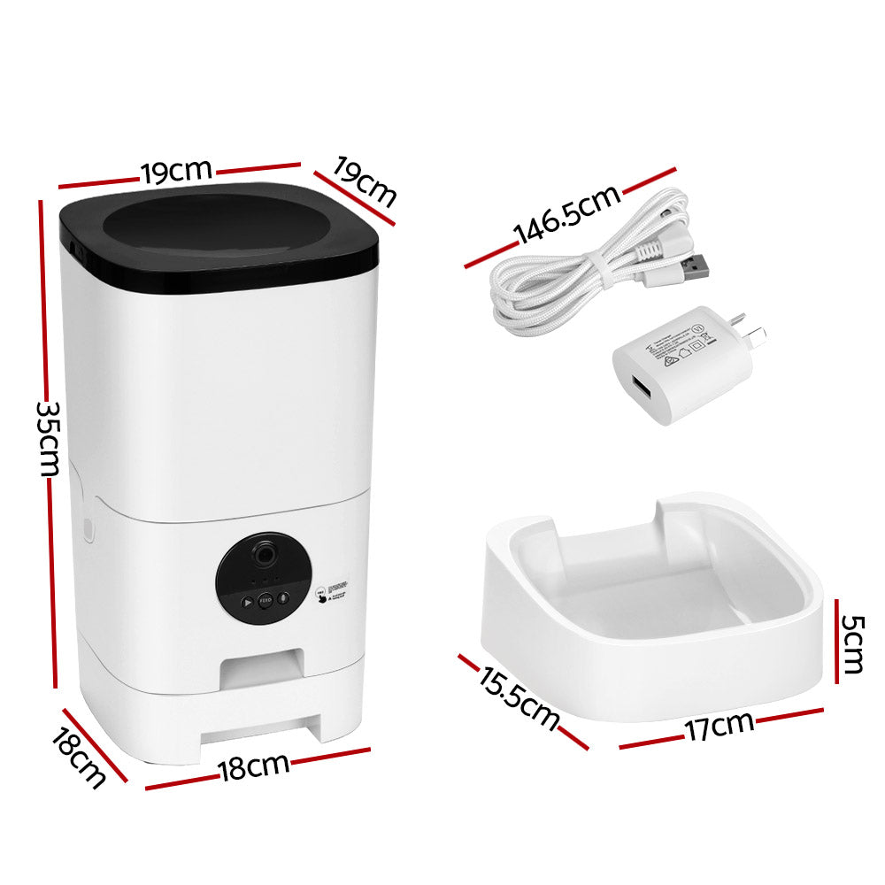 Smart Wifi Pet Feeder 6L with Camera