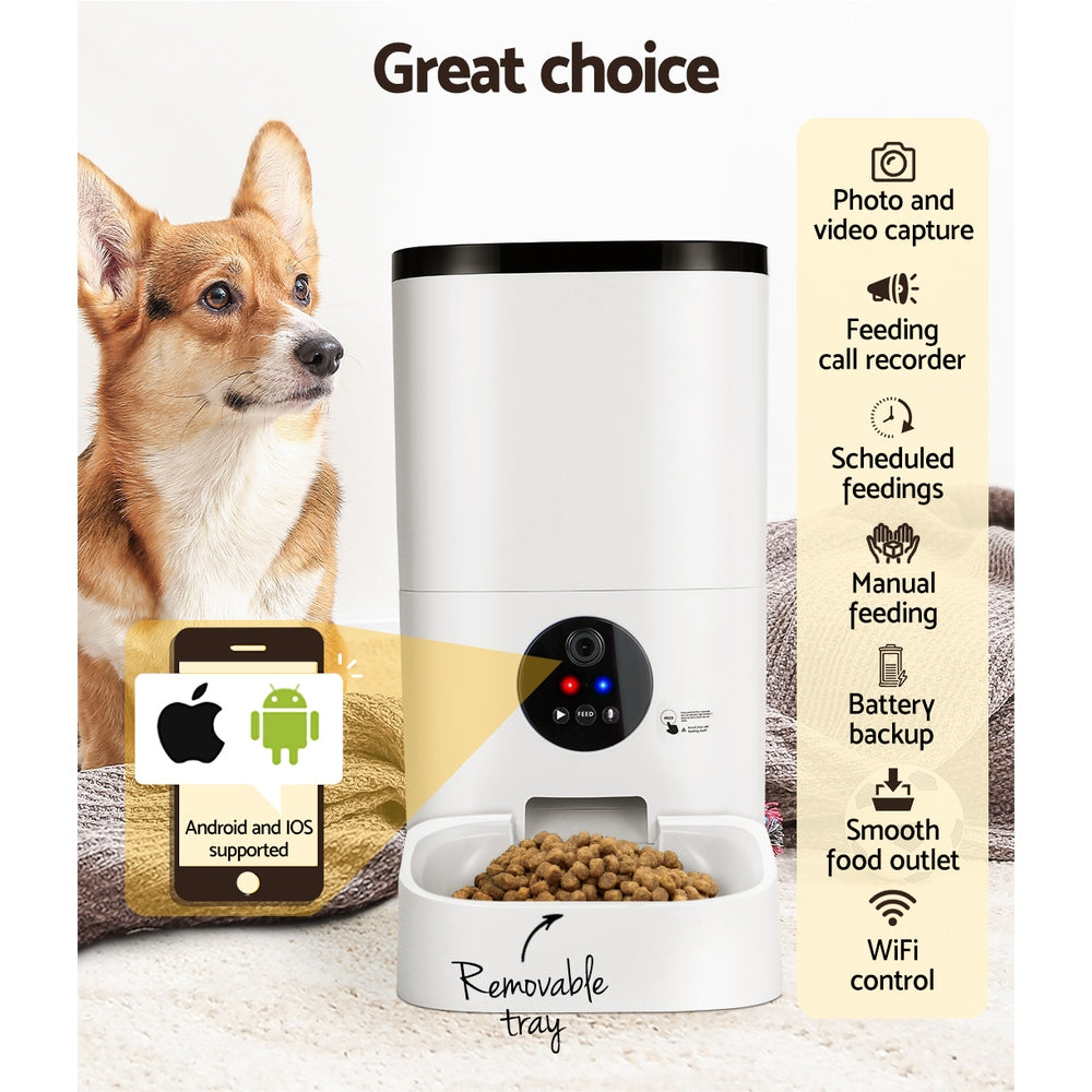 Smart Wifi Pet Feeder 6L with Camera