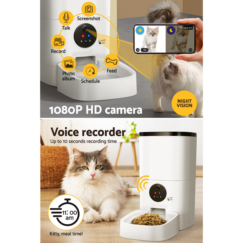 Smart Wifi Pet Feeder 6L with Camera