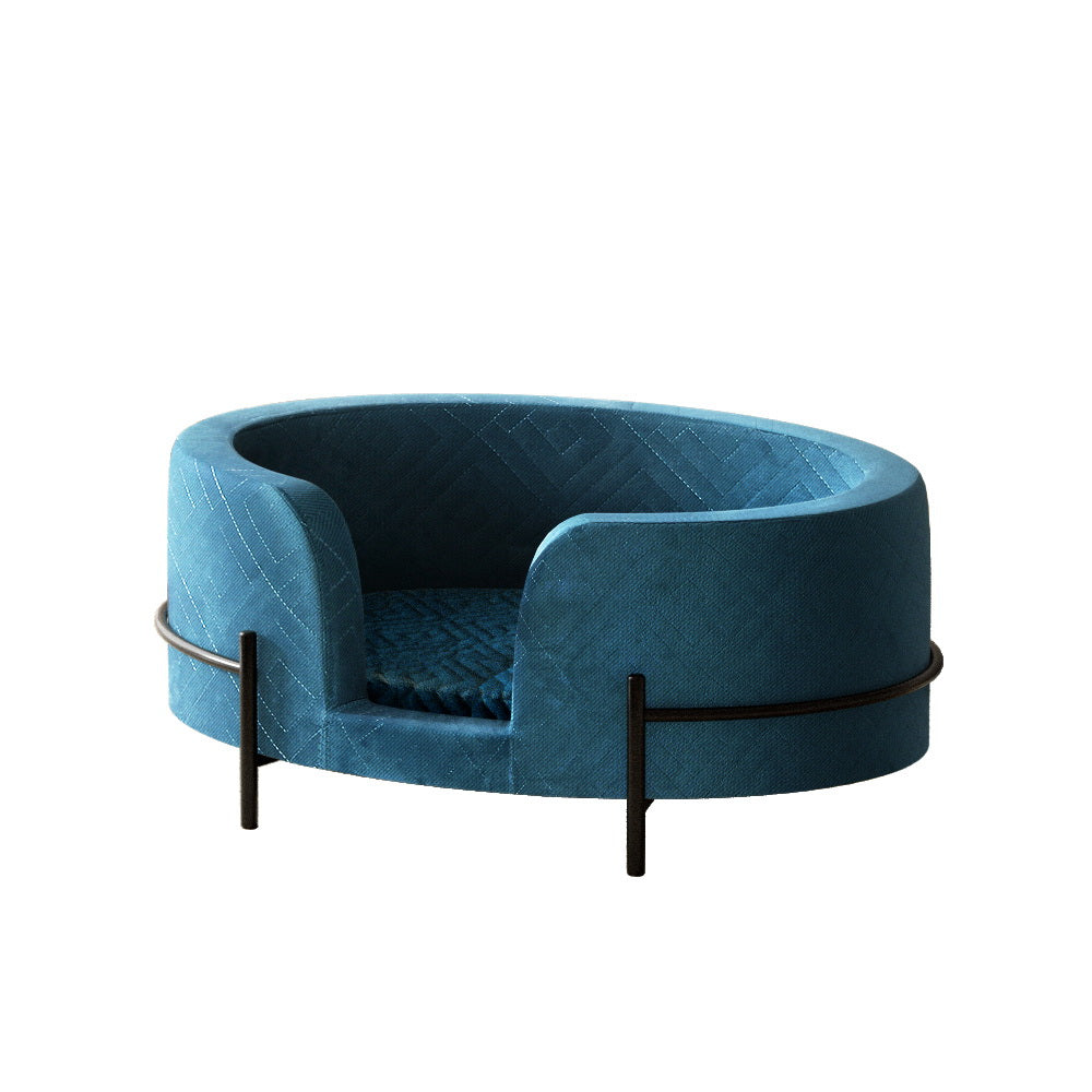 Velvet Pet Calming Couch (Blue)