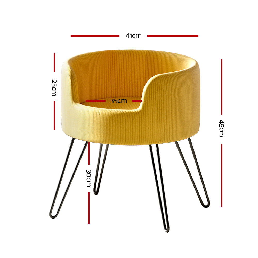 Velvet Pet Calming Chair (Yellow)