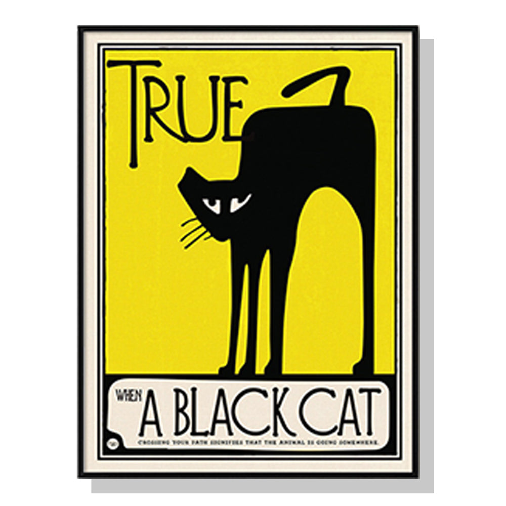 Black Cat Canvas Art 60cmx90cm