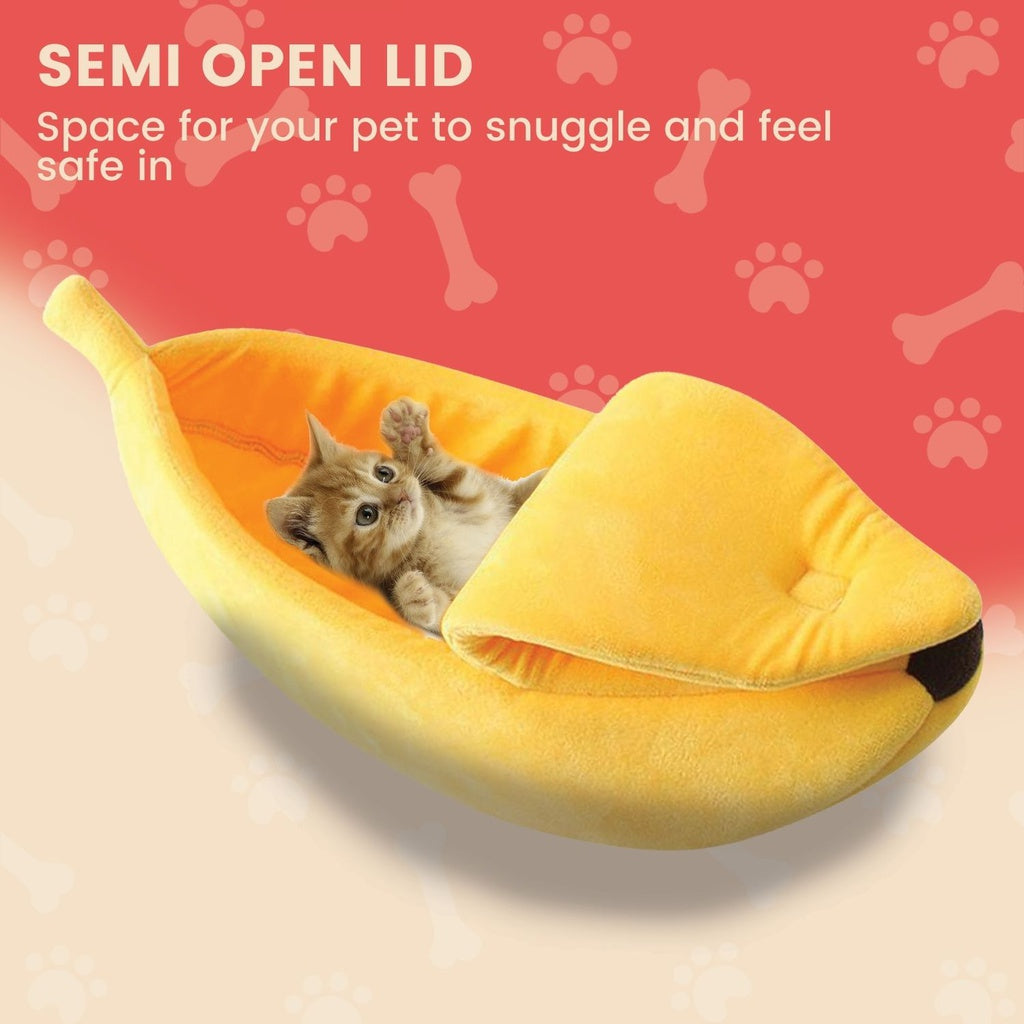 Banana Pet Bed (M Yellow)