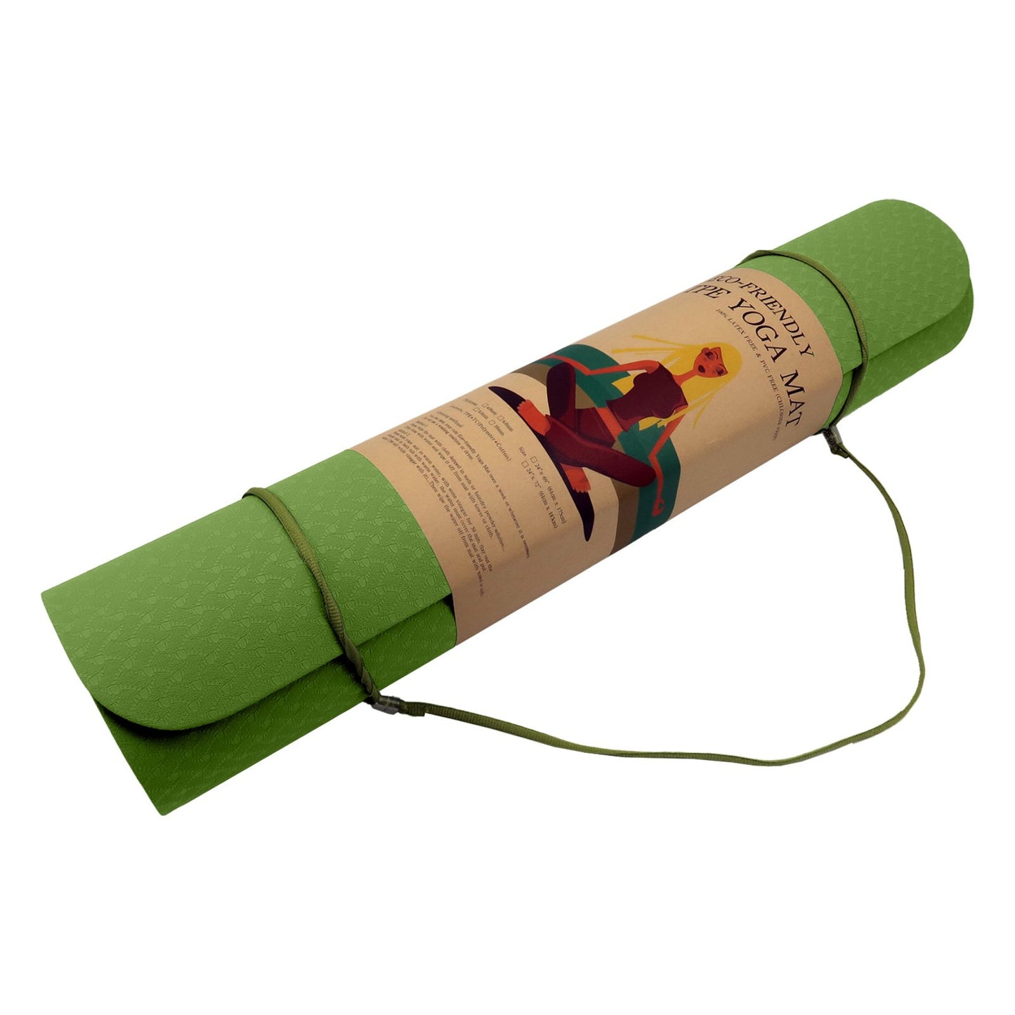 Eco-friendly Yoga/Pilates Mat (Olive Green)