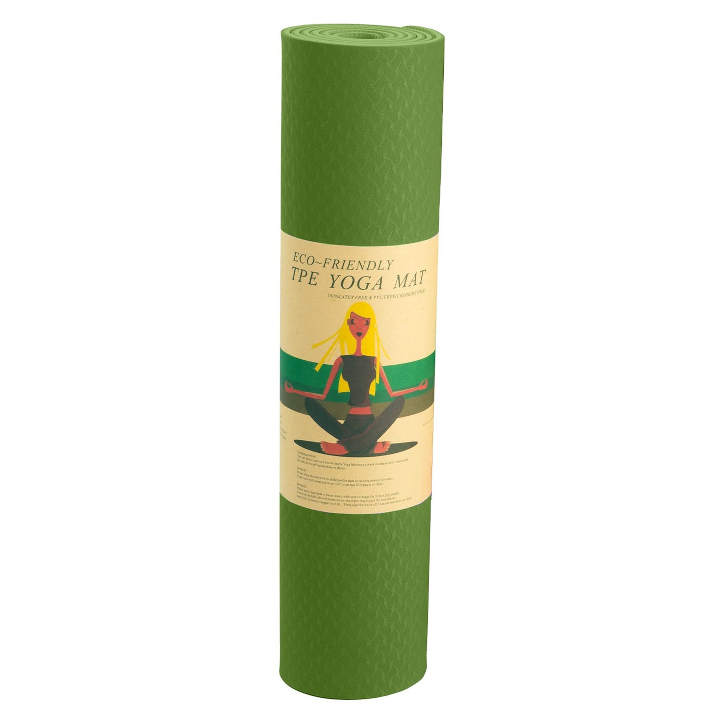 Eco-friendly Yoga/Pilates Mat (Olive Green)